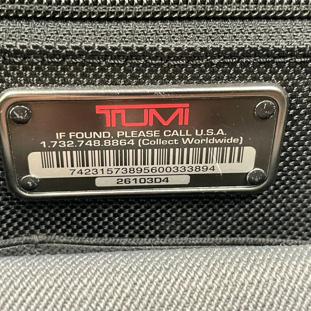 TUMI Alpha Wheeled Briefcase 26103D4 Black Nylon Expandable Rolling Laptop Bag